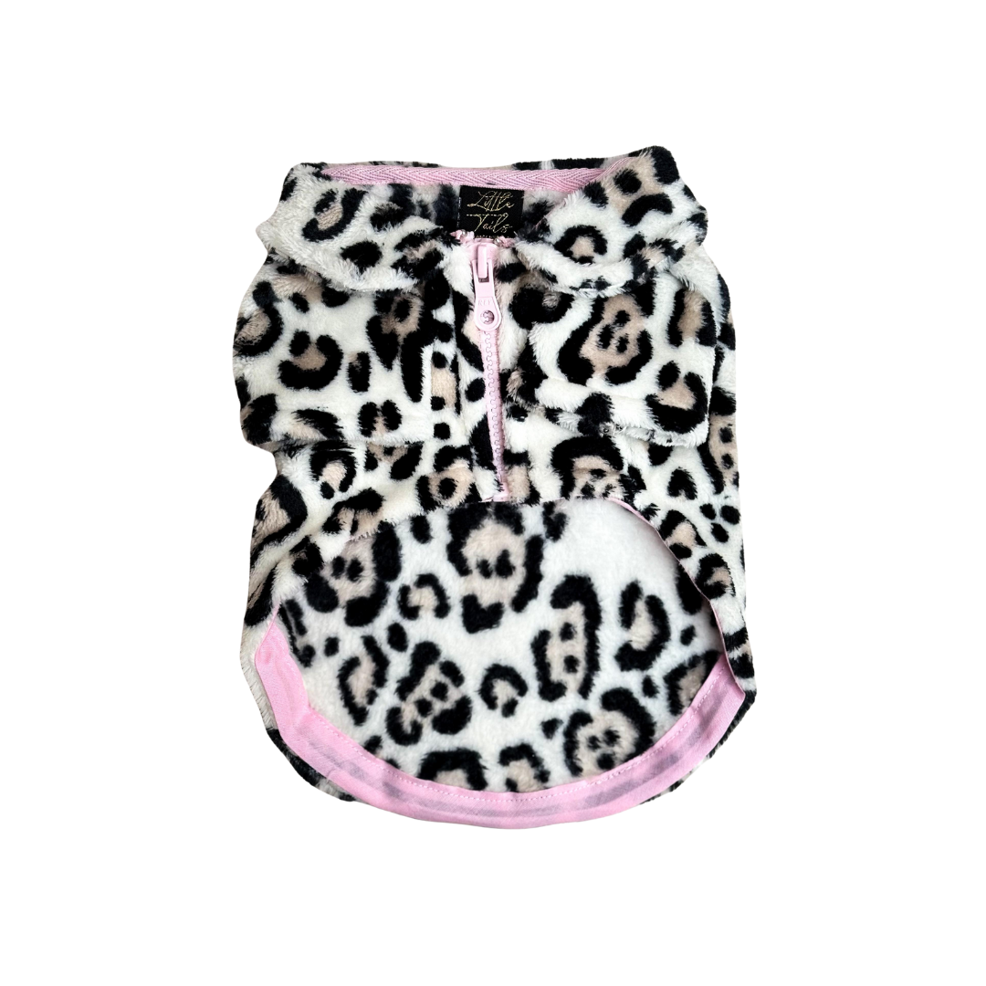 PELUDITO ANIMAL PRINT BEIGE Y ROSA