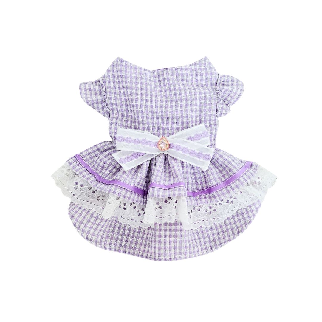 VESTIDO ABRIGO TWEED LILA