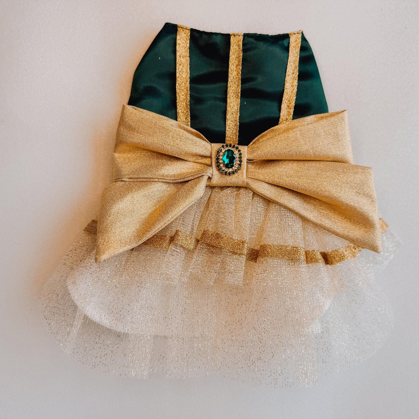 VESTIDO DE NAVIDAD VERDE BOTELLA