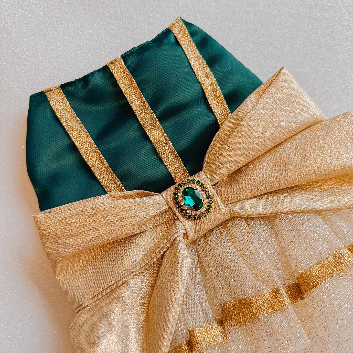 VESTIDO DE NAVIDAD VERDE BOTELLA