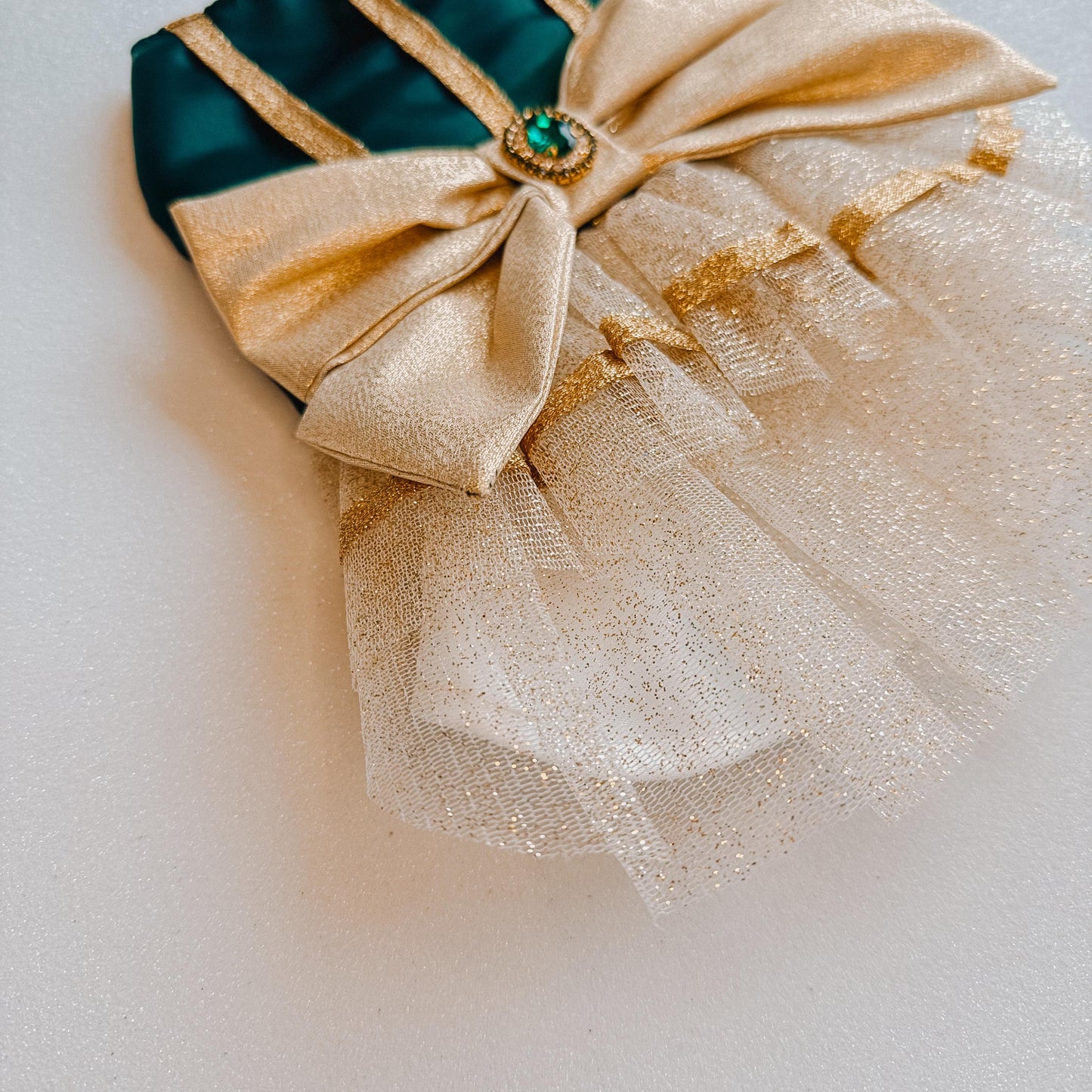 VESTIDO DE NAVIDAD VERDE BOTELLA