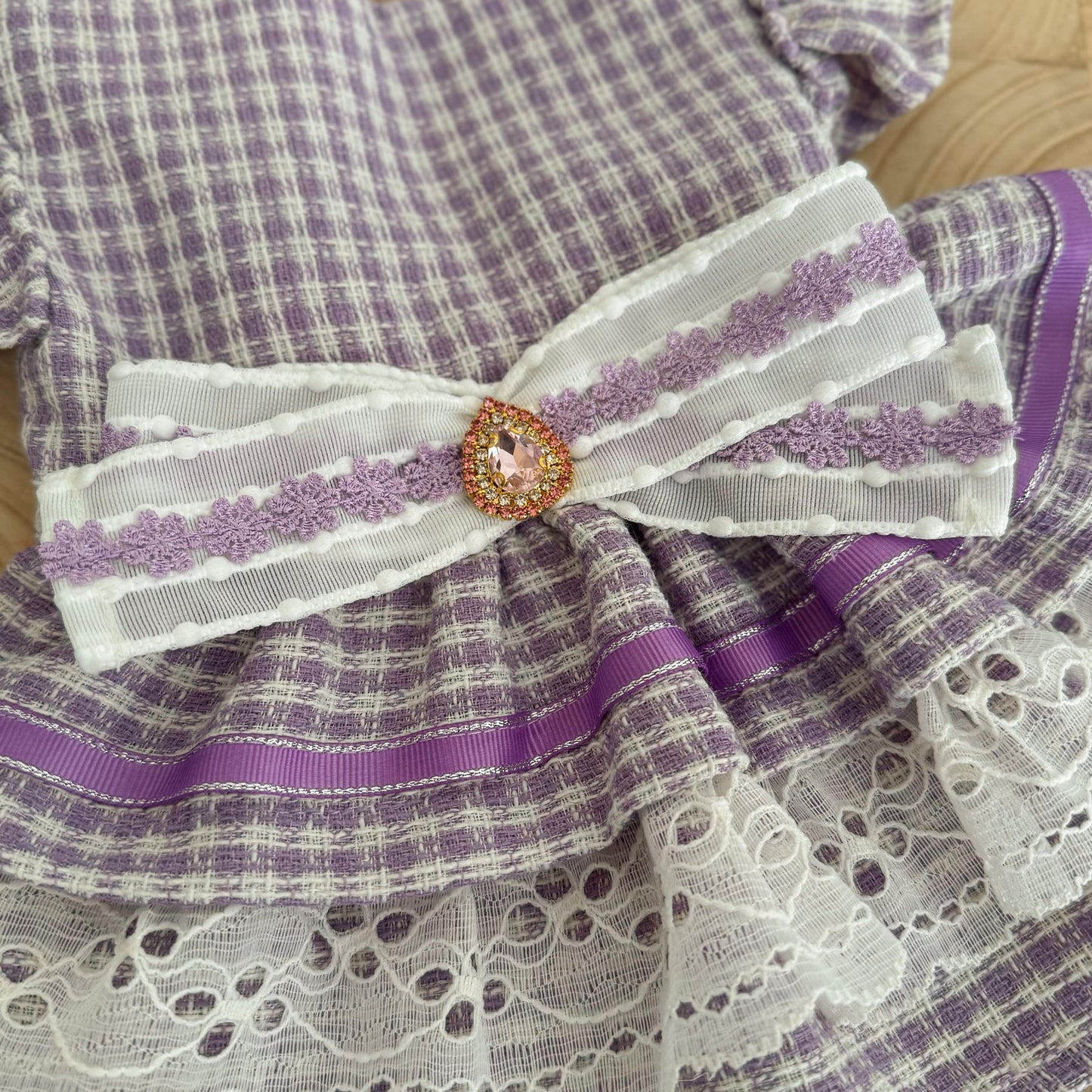 VESTIDO ABRIGO TWEED LILA