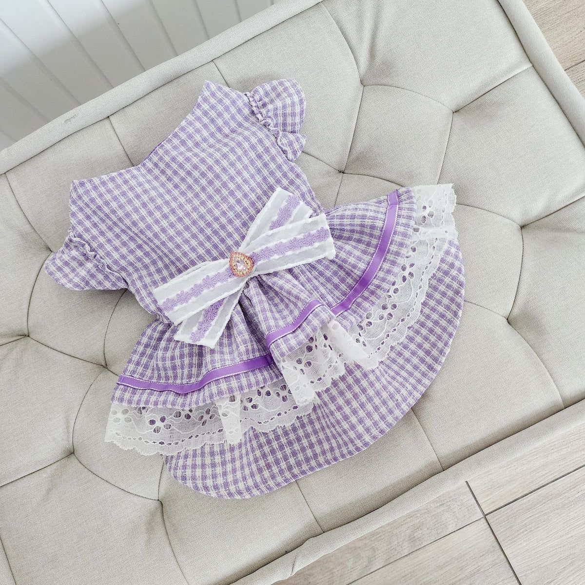 VESTIDO ABRIGO TWEED LILA