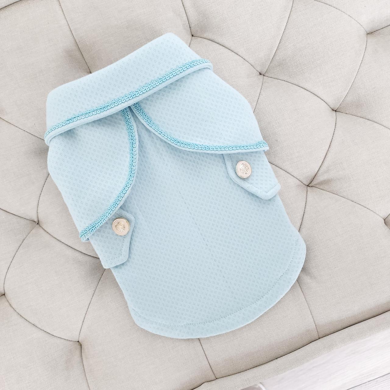 ABRIGO JACQUARD VERDE AGUA