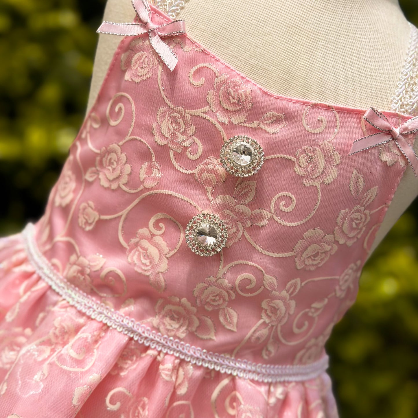 VESTIDO GALA ROSAS