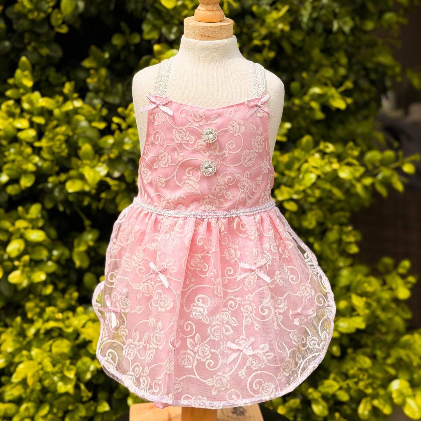 VESTIDO GALA ROSAS