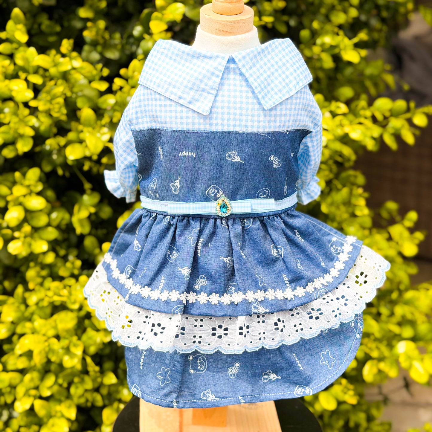VESTIDO DENIM VICHY