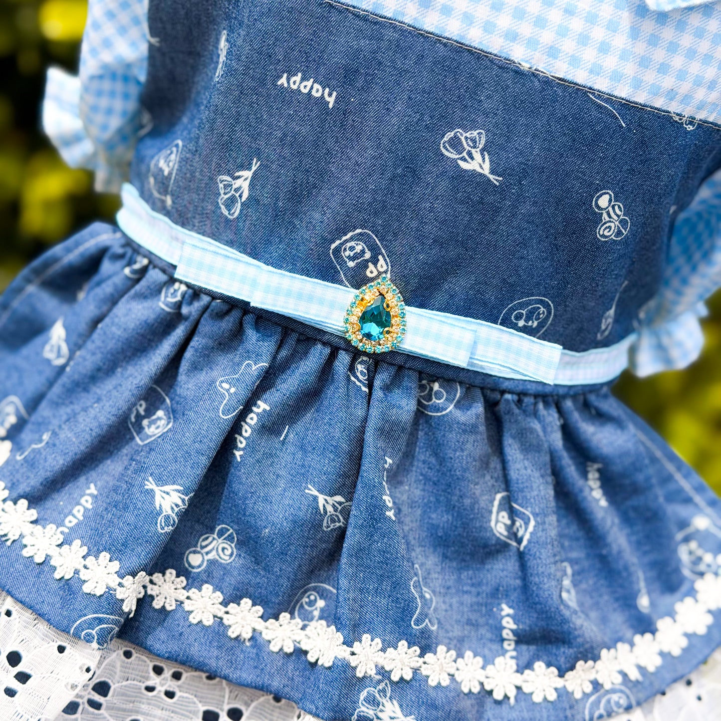 VESTIDO DENIM VICHY
