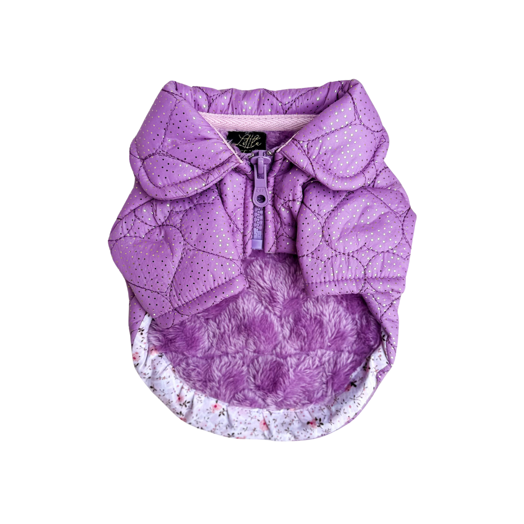 PARKA LILA CON DORADO