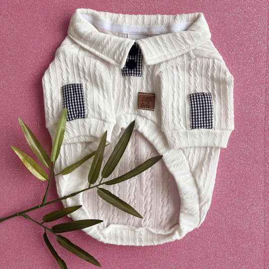 SWEATER PERLA CON CUELLITO