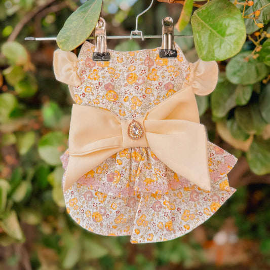 VESTIDO FLOREADO AMARILLO